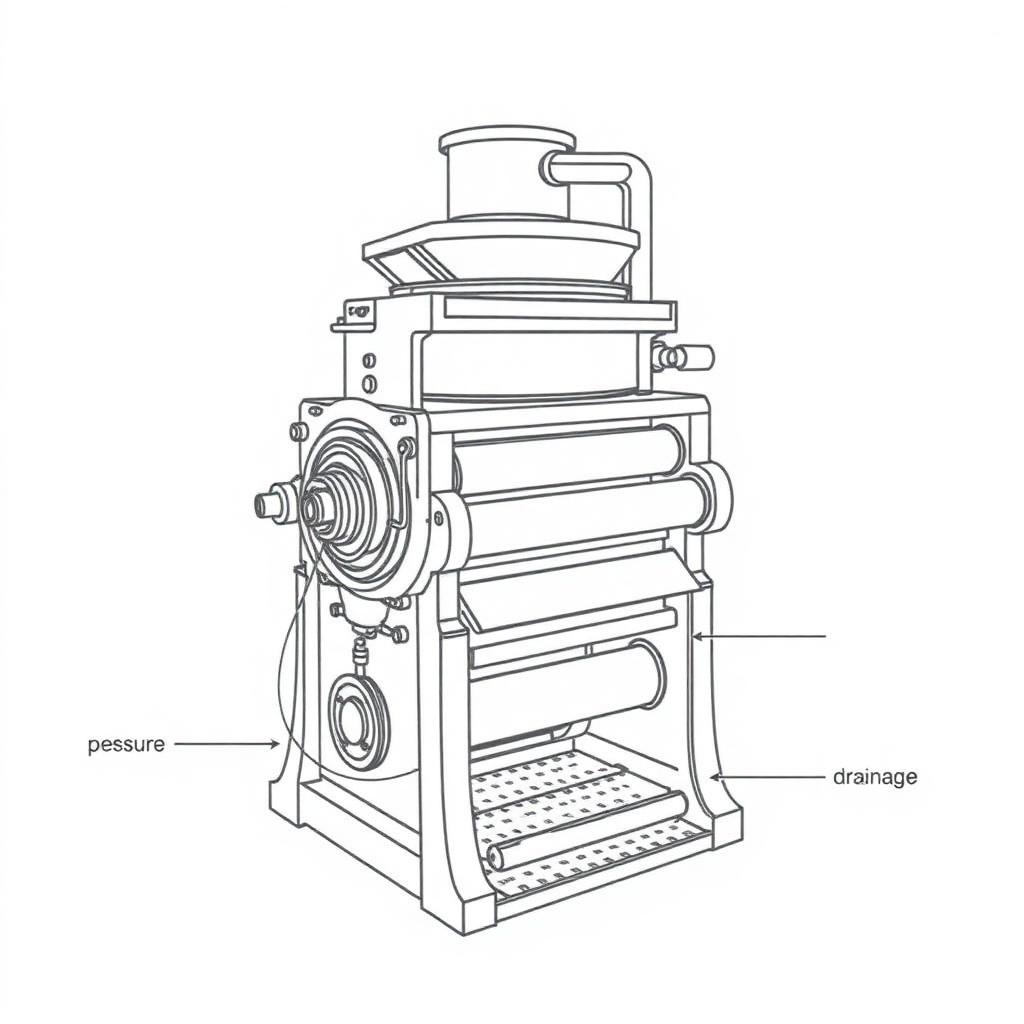 Diagram of a belt filter press